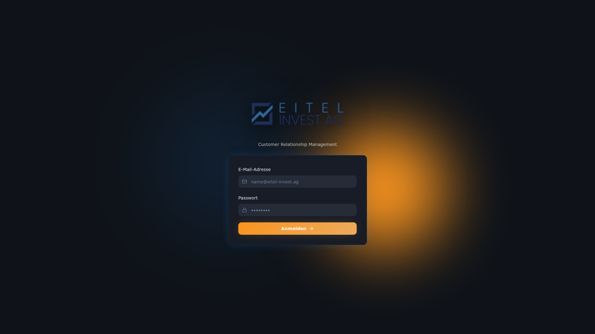 Eitel Invest CRM, homepage preview